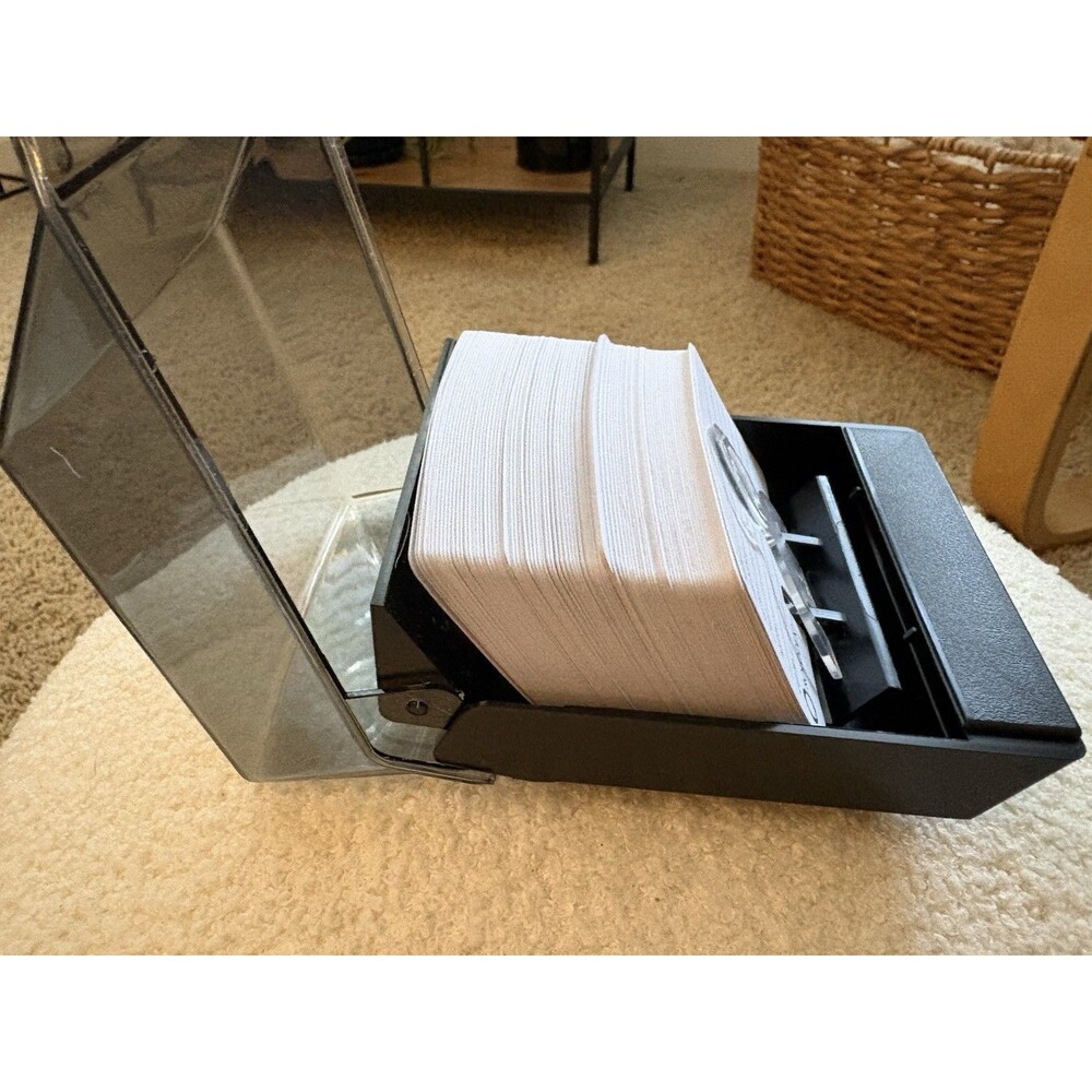 Rolodex Petite Covered Desktop Contact File Alphabet Tabs Pre-printed Index Card - Picture 7 of 12